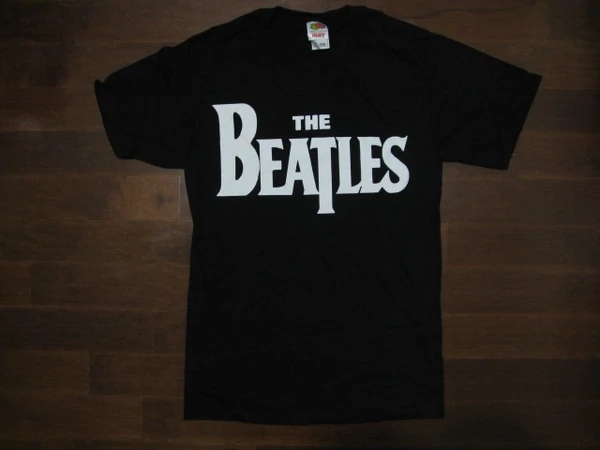 BEATLES-LOGO & THE BEATLES AT THE LONDON PALLADIUM 1963 -Two Sided Print- VINTAGE- T-Shirt